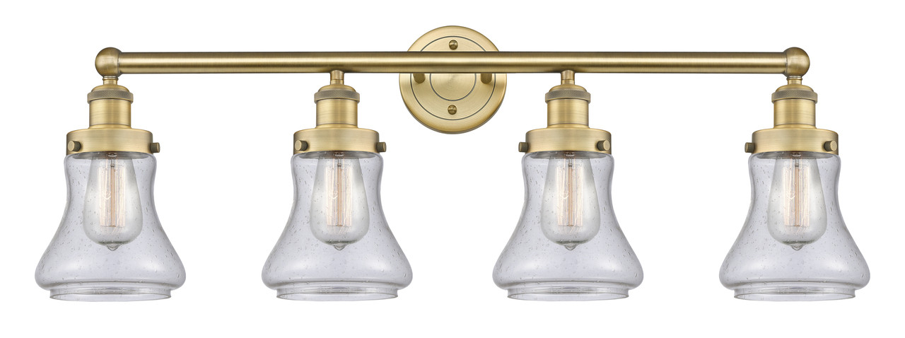 INNOVATIONS 616-4W-BB-G194 Bellmont 4 33.5 inch Bath Vanity Light Brushed Brass