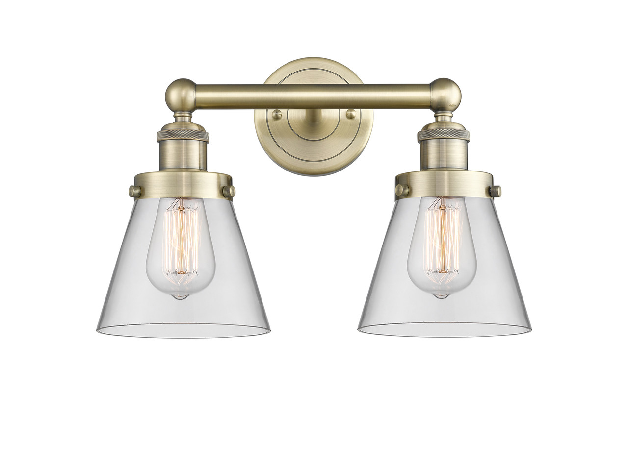 INNOVATIONS 616-2W-AB-G62 Cone 2 15.5 inch Bath Vanity Light Antique Brass