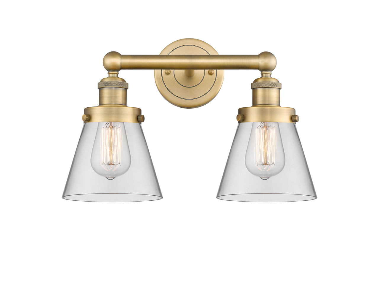 INNOVATIONS 616-2W-BB-G62 Cone 2 15.5 inch Bath Vanity Light Brushed Brass
