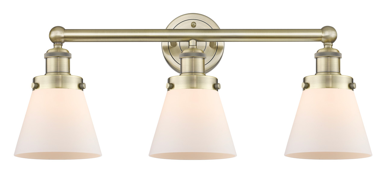 INNOVATIONS 616-3W-AB-G61 Cone 3 24.5 inch Bath Vanity Light Antique Brass
