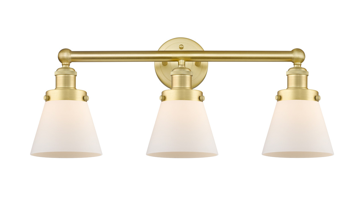 INNOVATIONS 616-3W-SG-G61 Cone 3 24.5 inch Bath Vanity Light Satin Gold