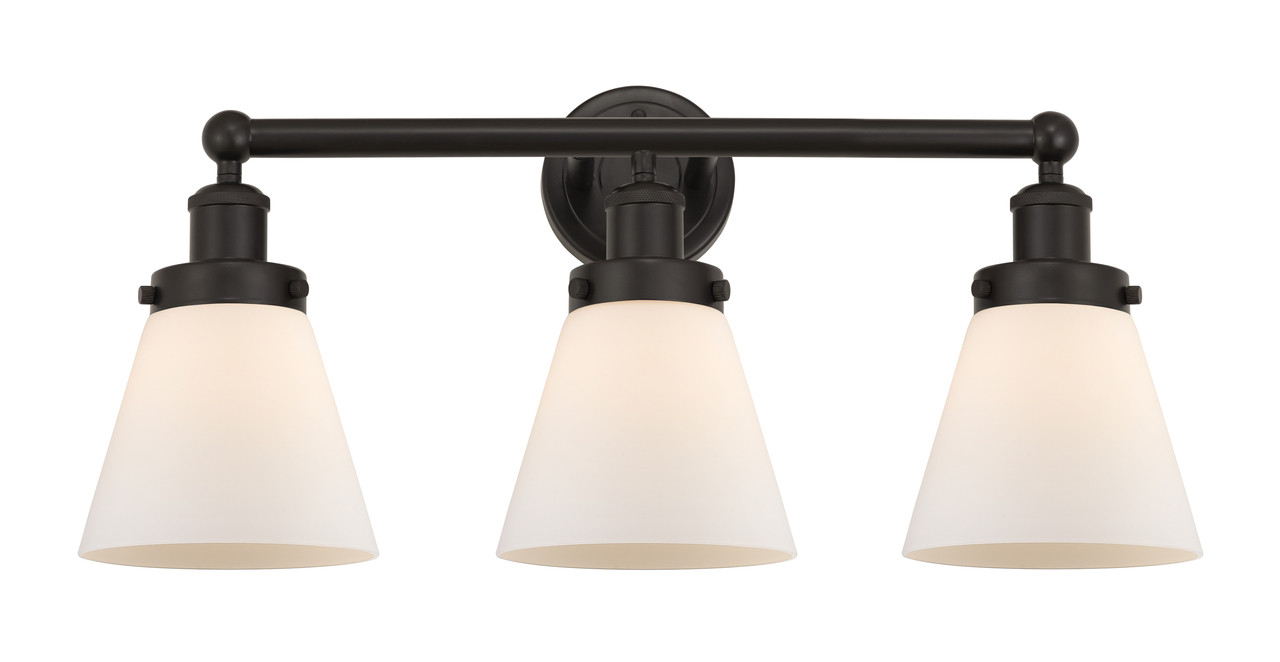 INNOVATIONS 616-3W-OB-G61 Cone 3 Light 24.5 inch Bath Vanity Light Oil Rubbed Bronze