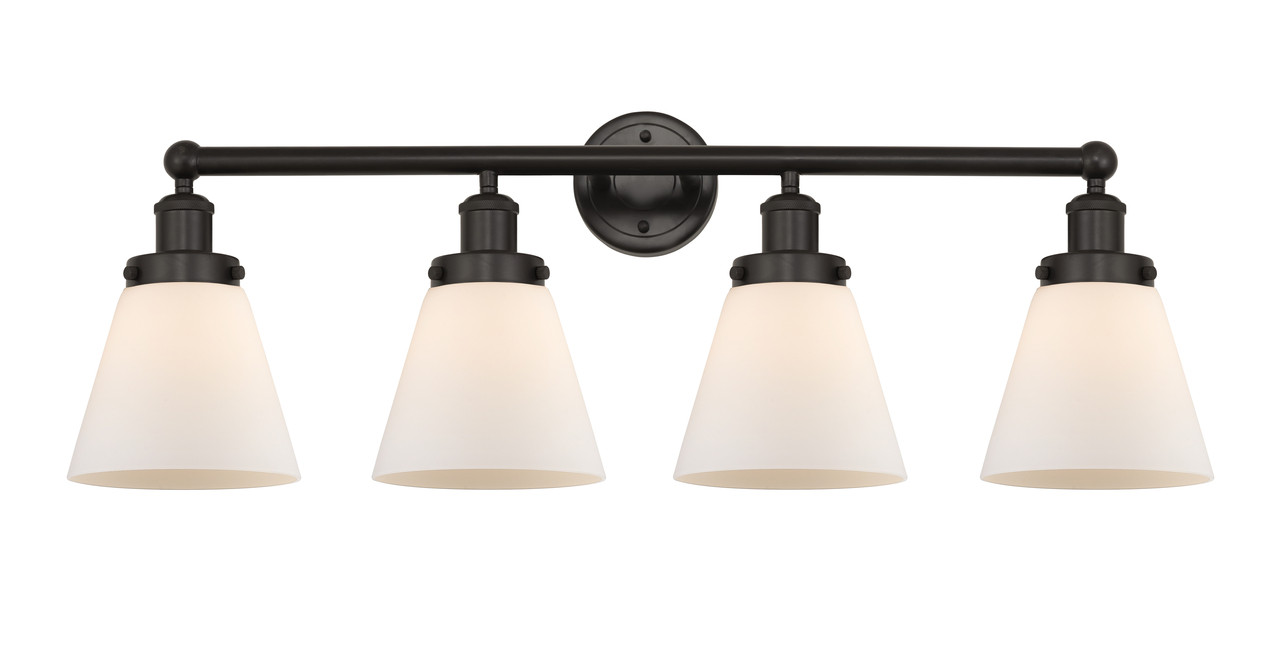 INNOVATIONS 616-4W-OB-G61 Cone 4 Light 33.5 inch Bath Vanity Light Oil Rubbed Bronze