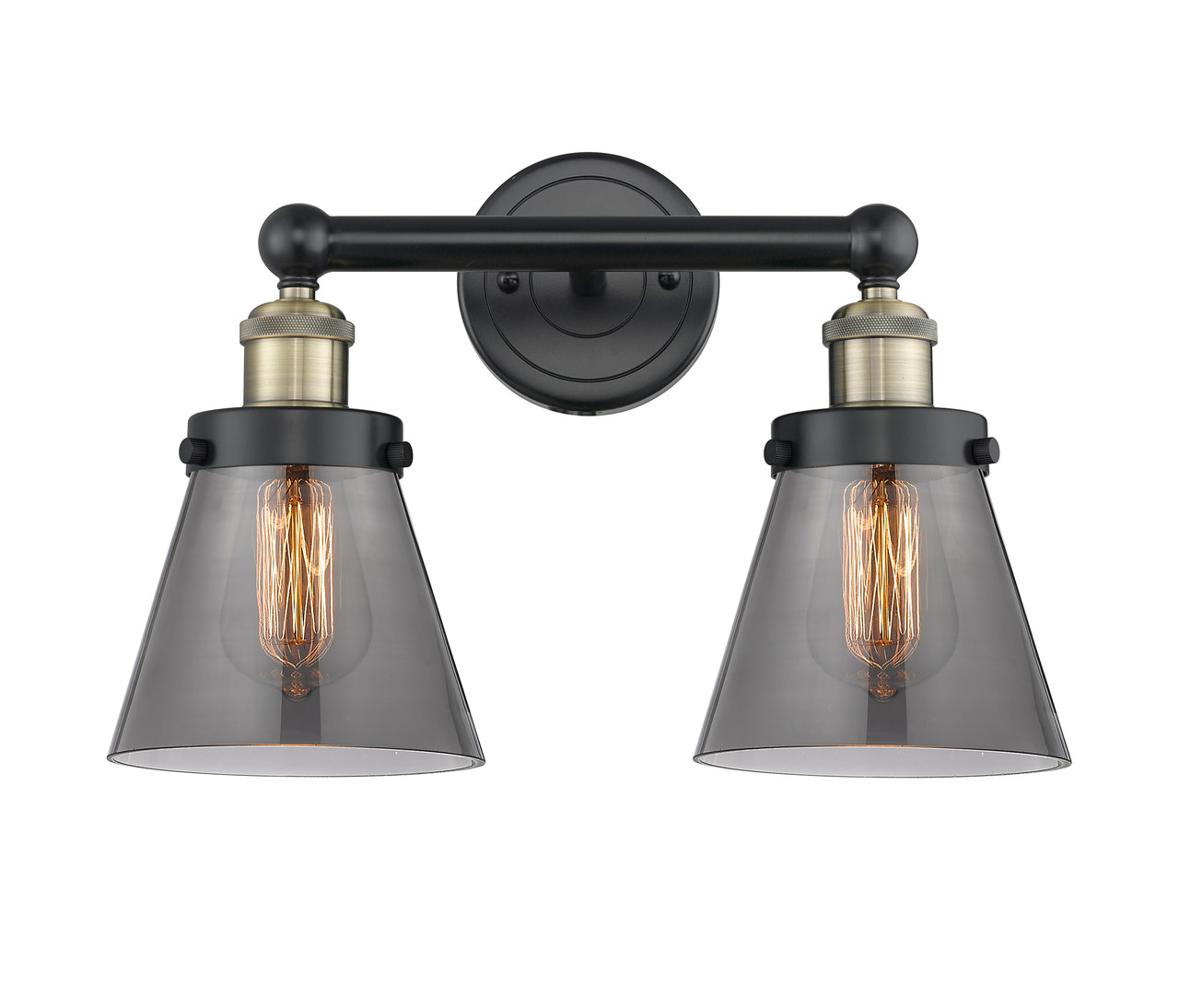 INNOVATIONS 616-2W-BAB-G63 Cone 2 15.5 inch Bath Vanity Light Black Antique Brass