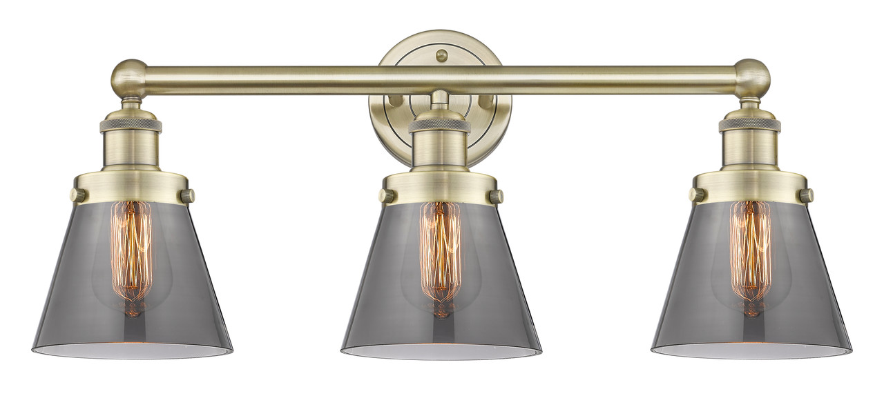 INNOVATIONS 616-3W-AB-G63 Cone 3 24.5 inch Bath Vanity Light Antique Brass