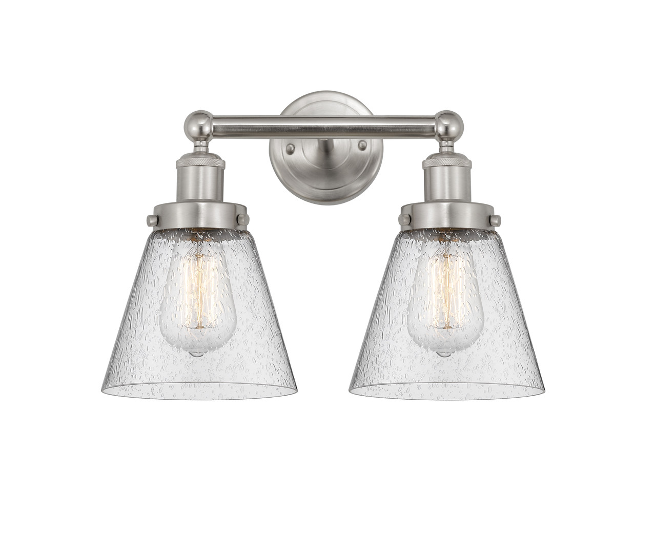 INNOVATIONS 616-2W-SN-G64 Cone 2 Light 15.5 inch Bath Vanity Light Brushed Satin Nickel