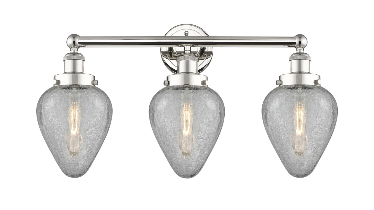INNOVATIONS 616-3W-PN-G165 Geneseo 3 24 inch Bath Vanity Light Polished Nickel