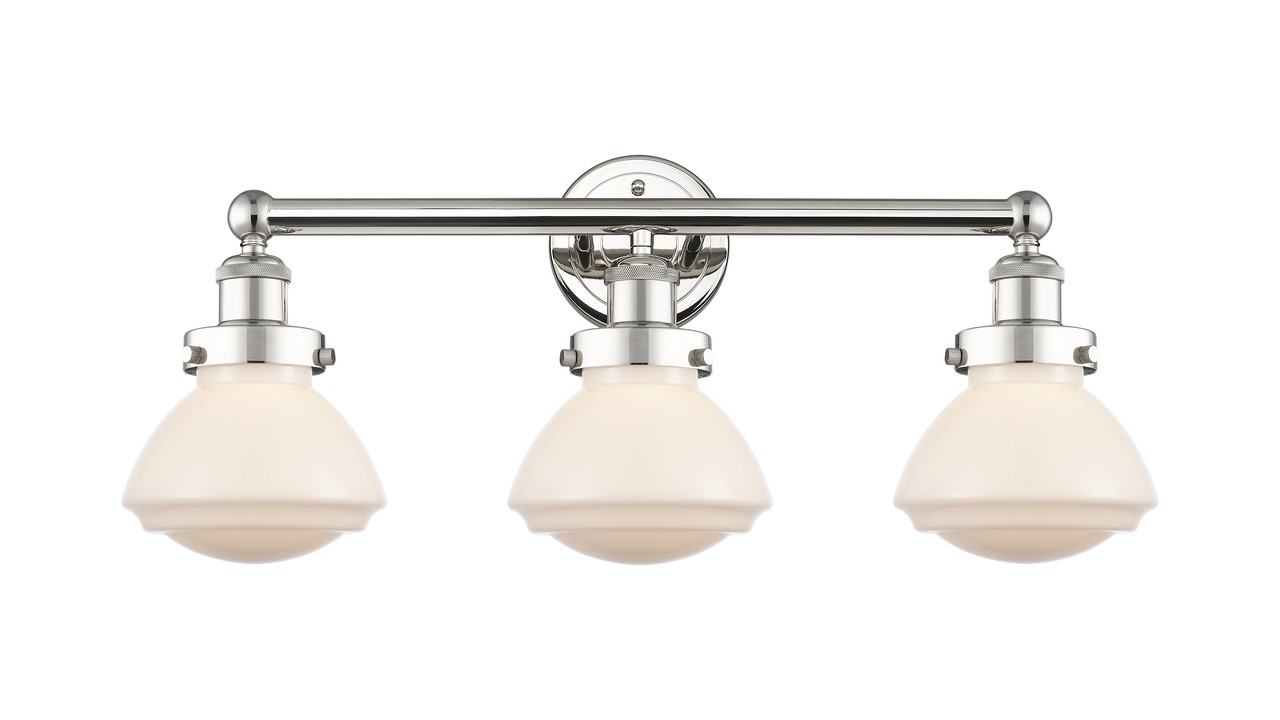 INNOVATIONS 616-3W-PN-G321 Olean 3 24.5 inch Bath Vanity Light Polished Nickel