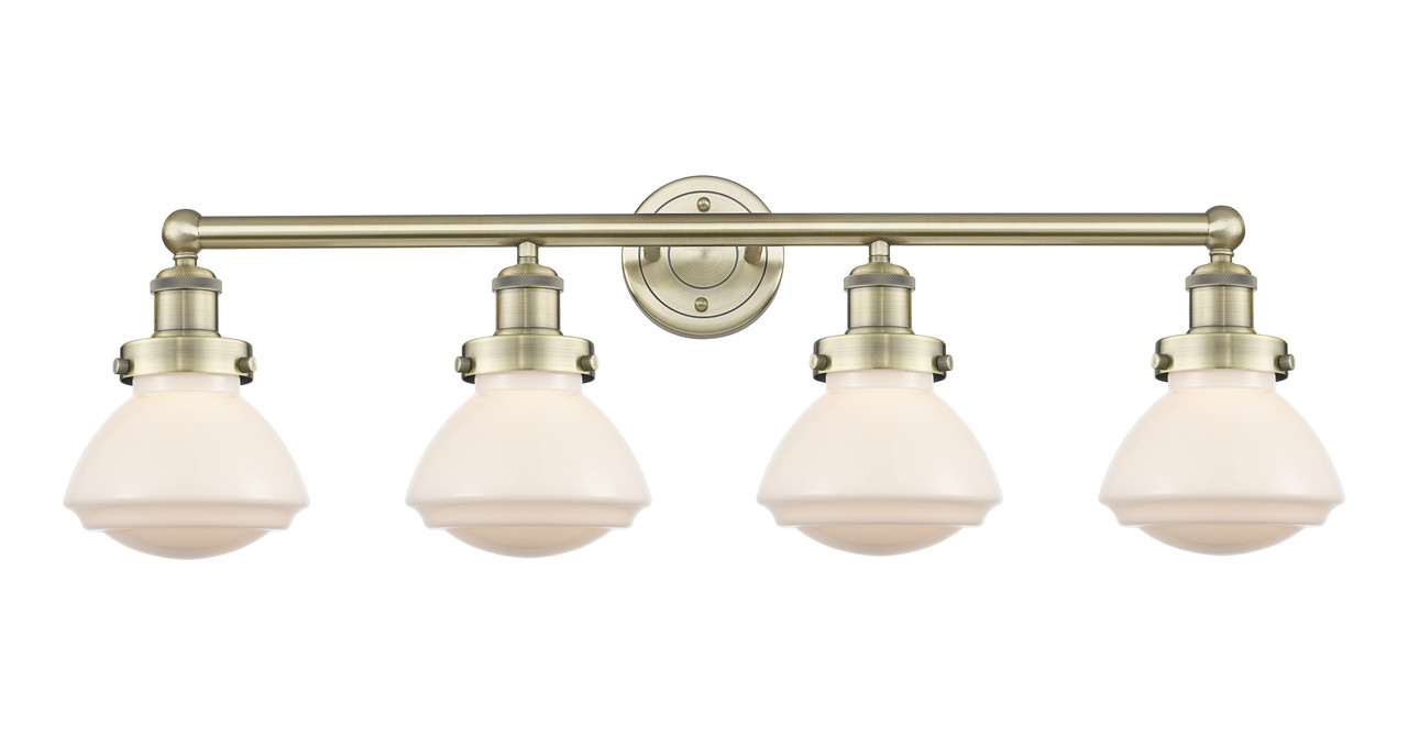 INNOVATIONS 616-4W-AB-G321 Olean 4 33.5 inch Bath Vanity Light Antique Brass