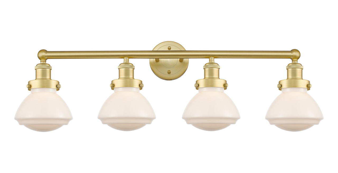 INNOVATIONS 616-4W-SG-G321 Olean 4 33.5 inch Bath Vanity Light Satin Gold