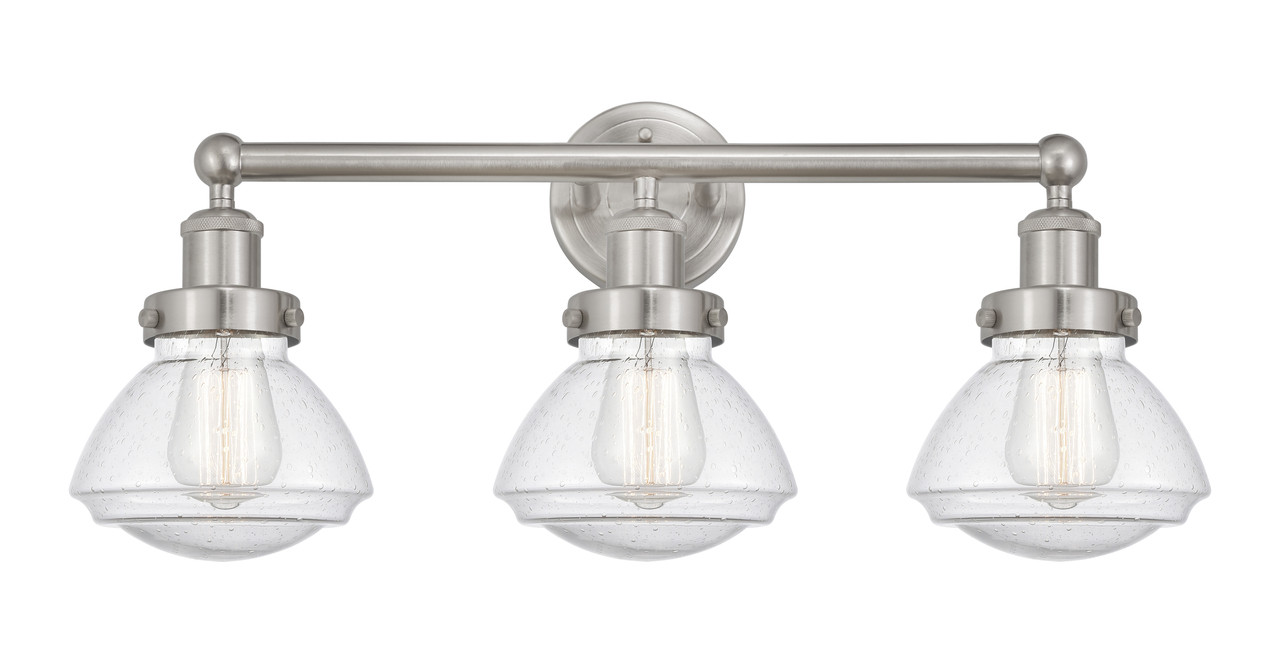 INNOVATIONS 616-3W-SN-G324 Olean 3 Light 24.5 inch Bath Vanity Light Brushed Satin Nickel