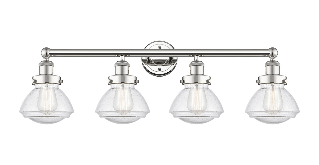 INNOVATIONS 616-4W-PN-G324 Olean 4 33.5 inch Bath Vanity Light Polished Nickel