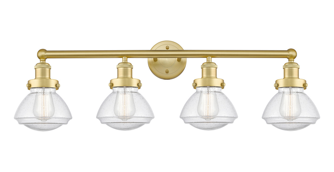 INNOVATIONS 616-4W-SG-G324 Olean 4 33.5 inch Bath Vanity Light Satin Gold