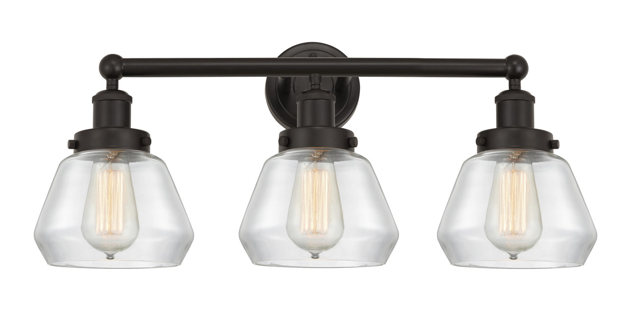INNOVATIONS 616-3W-OB-G172 Fulton 3 Light 24.5 inch Bath Vanity Light Oil Rubbed Bronze