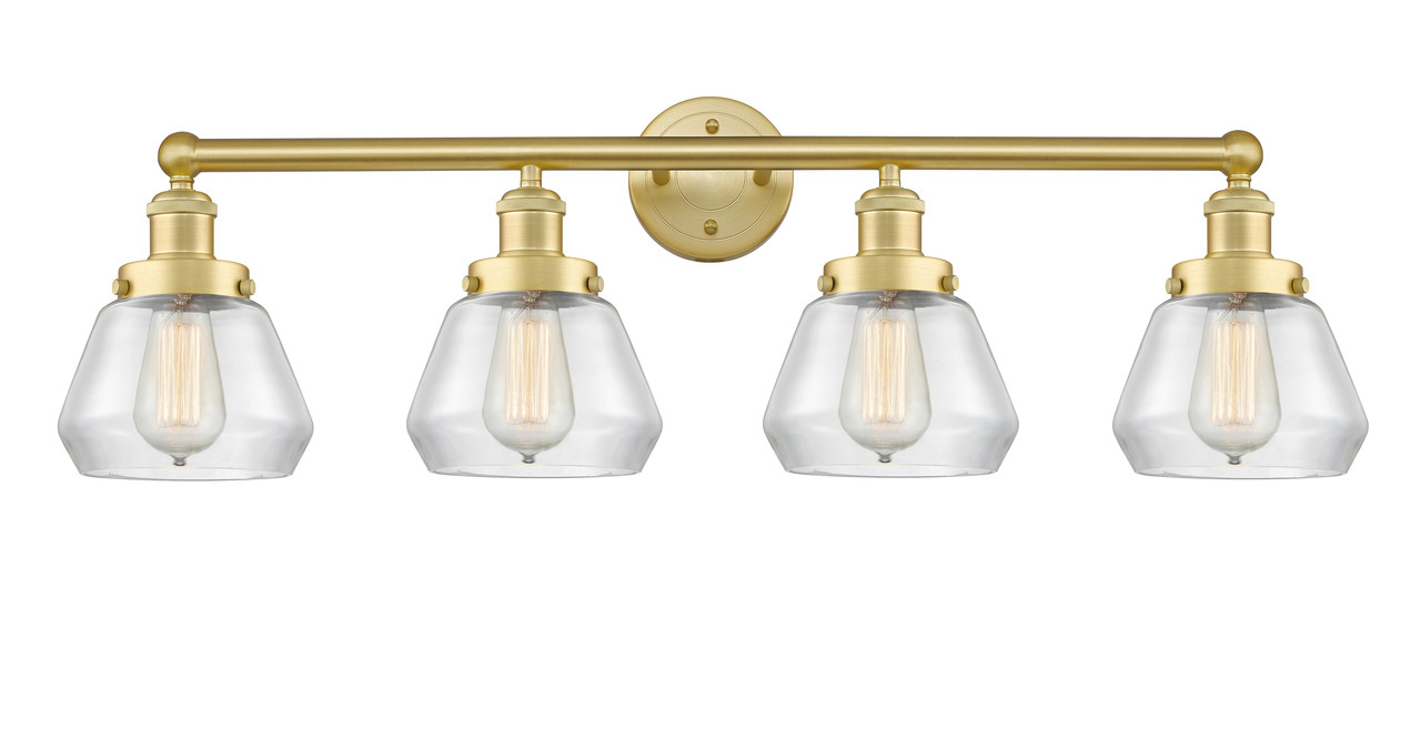 INNOVATIONS 616-4W-SG-G172 Fulton 4 33.5 inch Bath Vanity Light Satin Gold