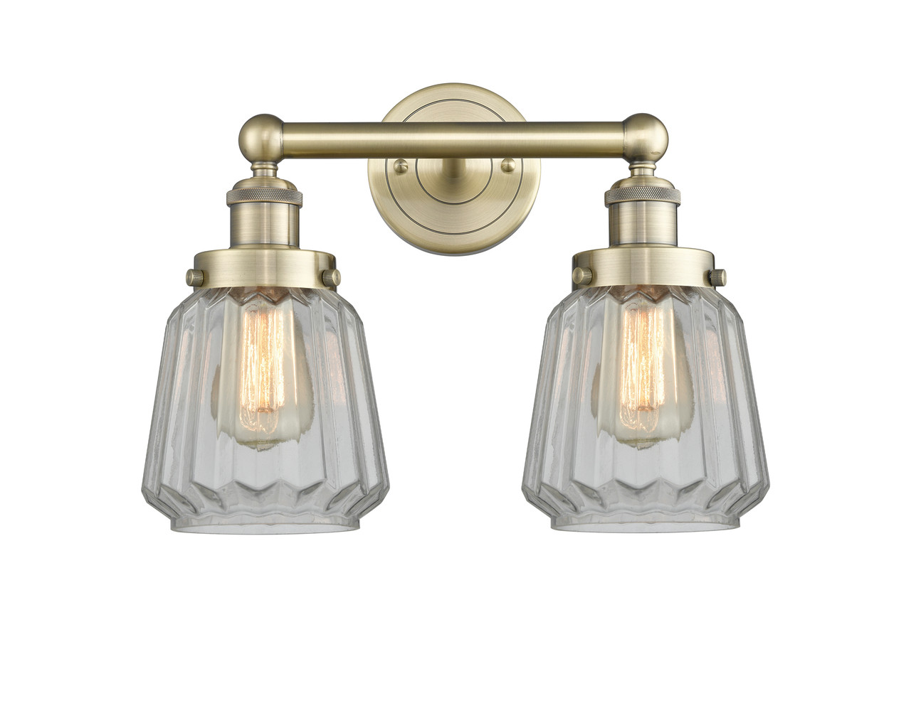 INNOVATIONS 616-2W-AB-G142 Chatham 2 15.5 inch Bath Vanity Light Antique Brass