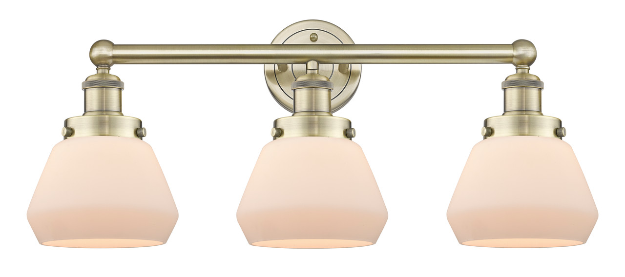 INNOVATIONS 616-3W-AB-G171 Fulton 3 24.5 inch Bath Vanity Light Antique Brass