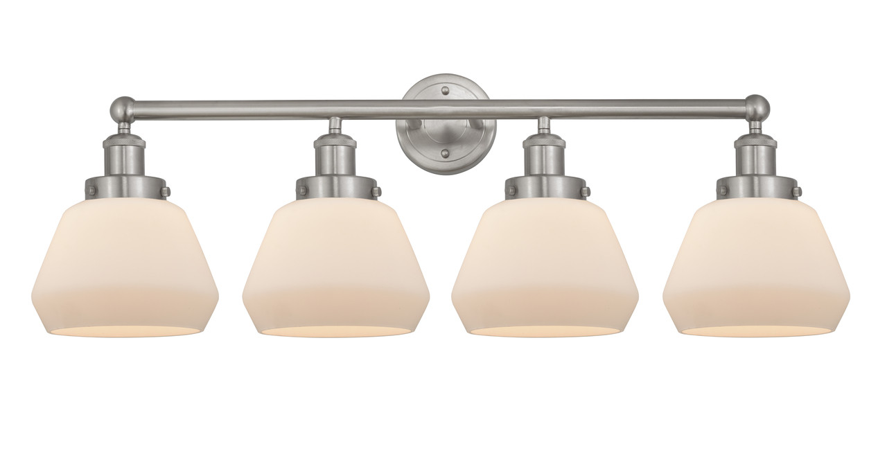 INNOVATIONS 616-4W-SN-G171 Fulton 4 Light 33.5 inch Bath Vanity Light Brushed Satin Nickel