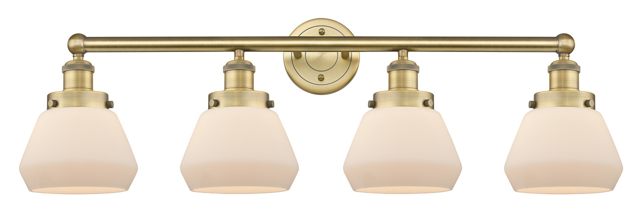 INNOVATIONS 616-4W-BB-G171 Fulton 4 33.5 inch Bath Vanity Light Brushed Brass