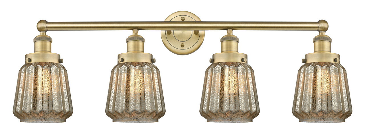 INNOVATIONS 616-4W-BB-G146 Chatham 4 33.5 inch Bath Vanity Light Brushed Brass