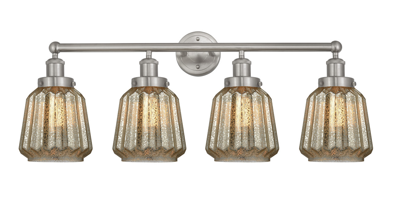 INNOVATIONS 616-4W-SN-G146 Chatham 4 Light 33.5 inch Bath Vanity Light Brushed Satin Nickel
