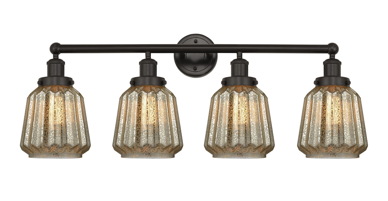 INNOVATIONS 616-4W-OB-G146 Chatham 4 Light 33.5 inch Bath Vanity Light Oil Rubbed Bronze