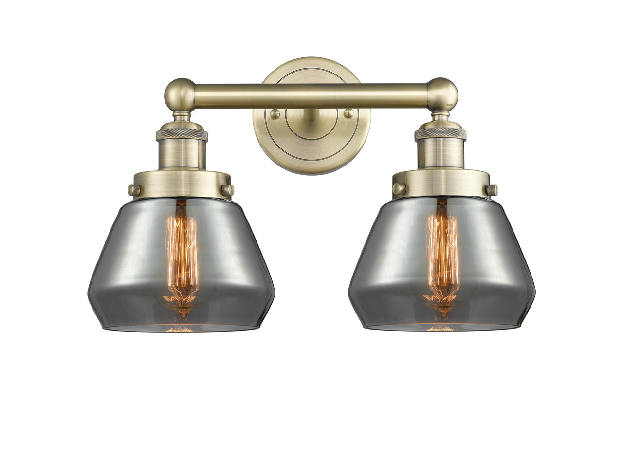 INNOVATIONS 616-2W-AB-G173 Fulton 2 15.5 inch Bath Vanity Light Antique Brass