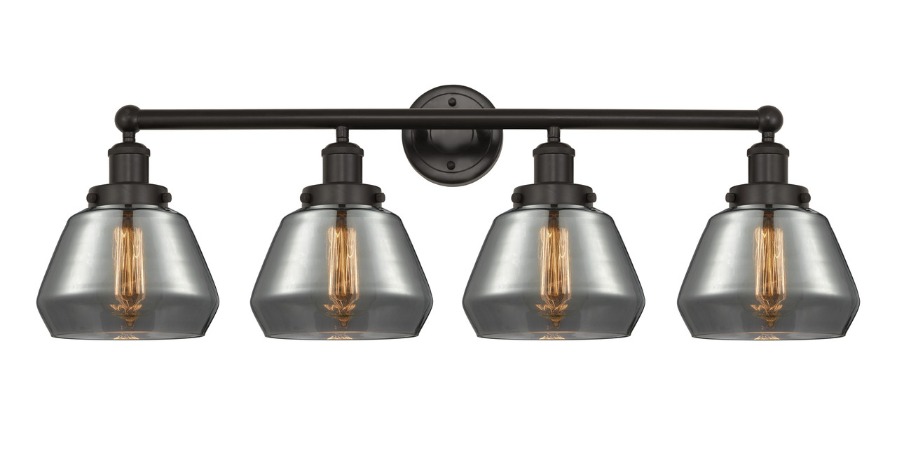 INNOVATIONS 616-4W-OB-G173 Fulton 4 Light 33.5 inch Bath Vanity Light Oil Rubbed Bronze