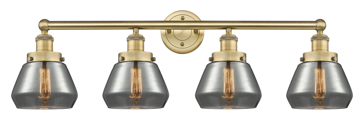 INNOVATIONS 616-4W-BB-G173 Fulton 4 33.5 inch Bath Vanity Light Brushed Brass