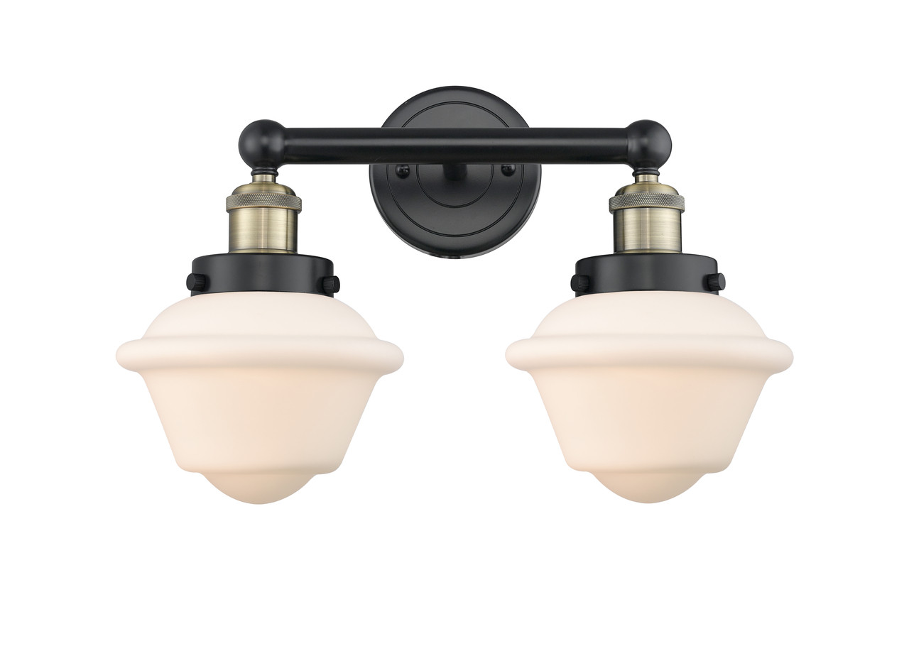 INNOVATIONS 616-2W-BAB-G531 Oxford 2 15.5 inch Bath Vanity Light Black Antique Brass