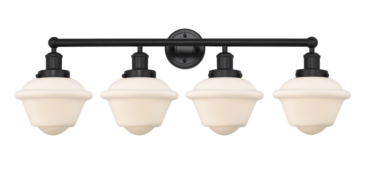 INNOVATIONS 616-4W-BK-G531 Oxford 4 Light 33.5 inch Bath Vanity Light Matte Black