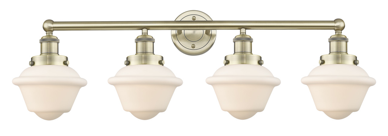 INNOVATIONS 616-4W-AB-G531 Oxford 4 33.5 inch Bath Vanity Light Antique Brass