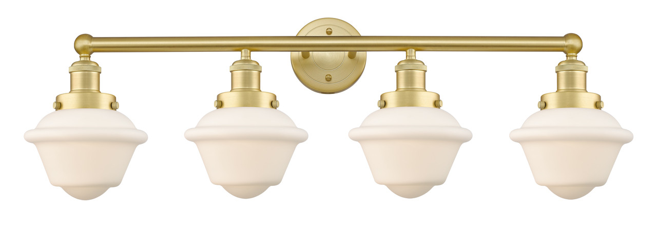 INNOVATIONS 616-4W-SG-G531 Oxford 4 33.5 inch Bath Vanity Light Satin Gold