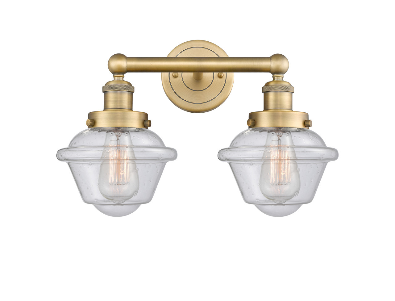 INNOVATIONS 616-2W-BB-G534 Oxford 2 15.5 inch Bath Vanity Light Brushed Brass