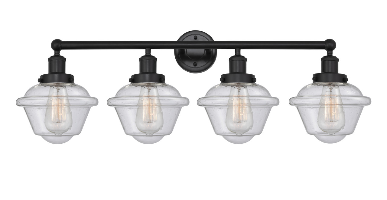 INNOVATIONS 616-4W-BK-G534 Oxford 4 Light 33.5 inch Bath Vanity Light Matte Black
