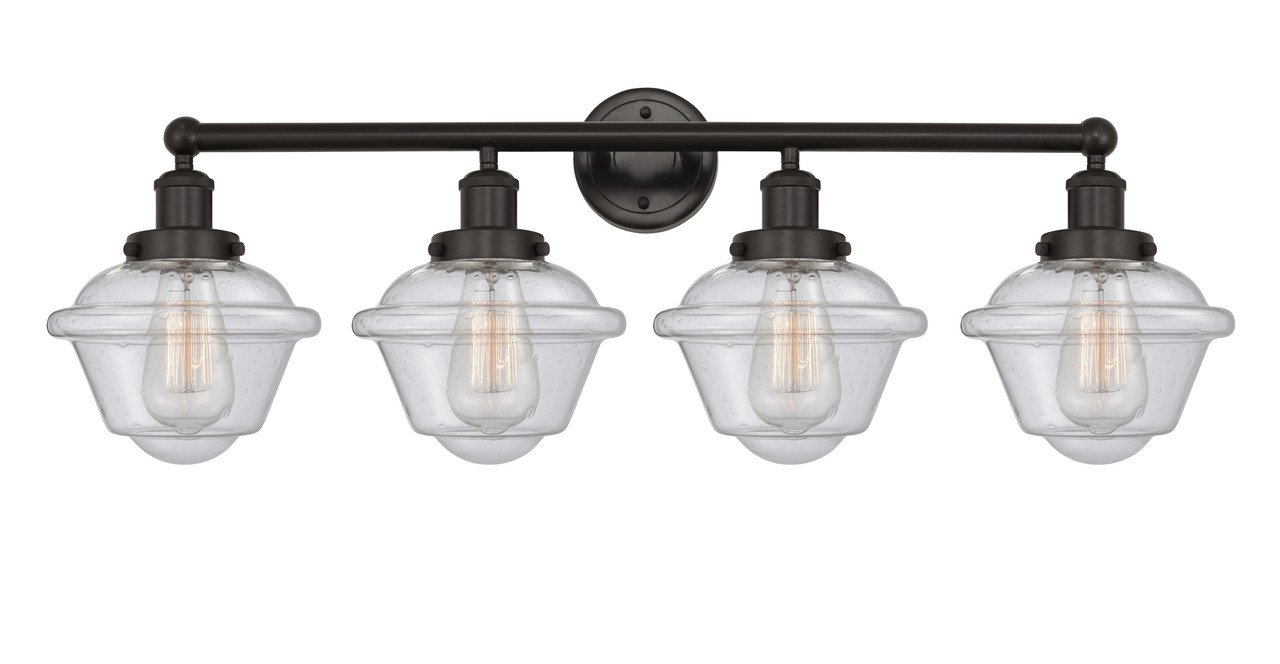 INNOVATIONS 616-4W-OB-G534 Oxford 4 Light 33.5 inch Bath Vanity Light Oil Rubbed Bronze