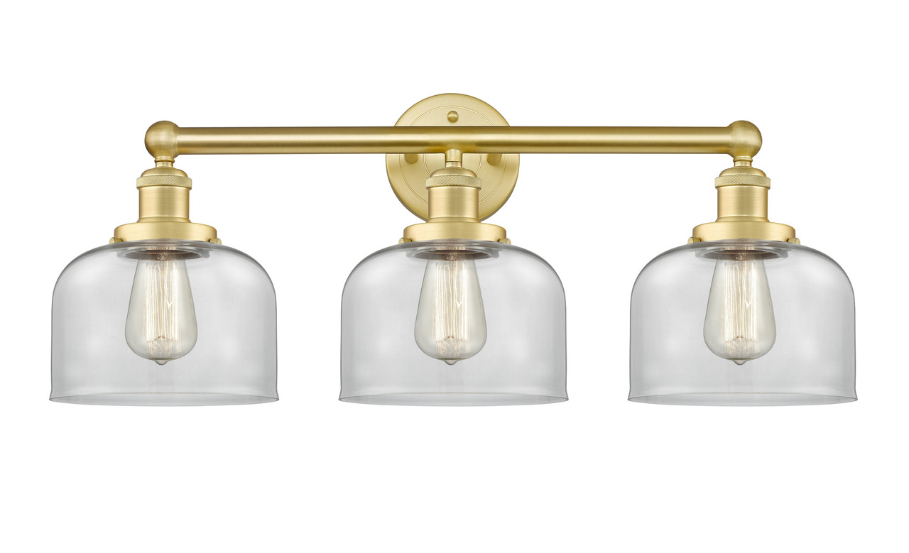INNOVATIONS 616-3W-SG-G72 Bell 3 24.5 inch Bath Vanity Light Satin Gold