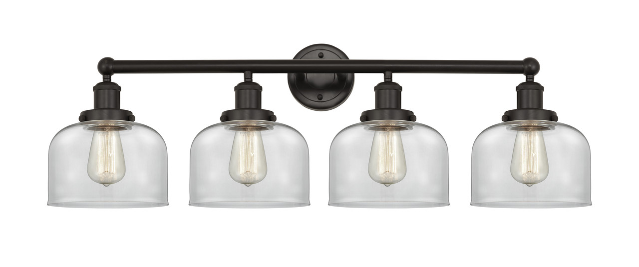 INNOVATIONS 616-4W-OB-G72 Bell 4 Light 33.5 inch Bath Vanity Light Oil Rubbed Bronze