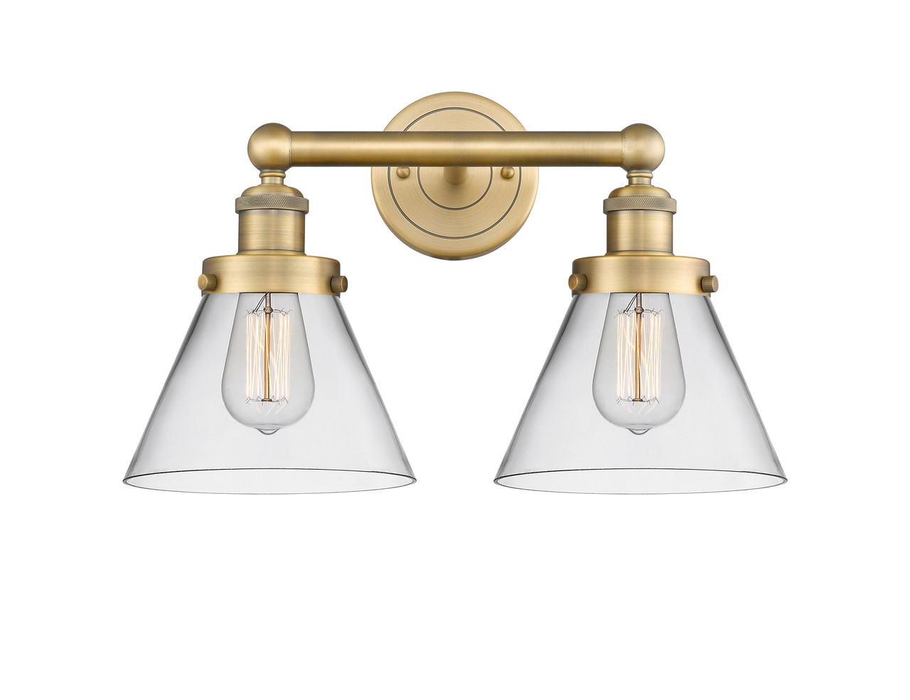 INNOVATIONS 616-2W-BB-G42 Cone 2 16.75 inch Bath Vanity Light Brushed Brass