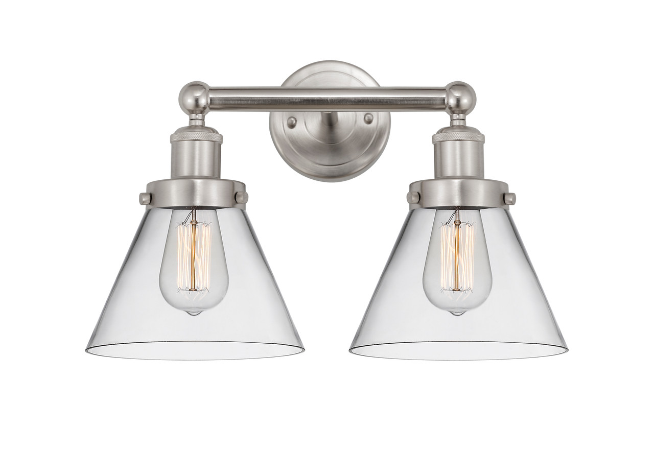 INNOVATIONS 616-2W-SN-G42 Cone 2 Light 16.75 inch Bath Vanity Light Brushed Satin Nickel