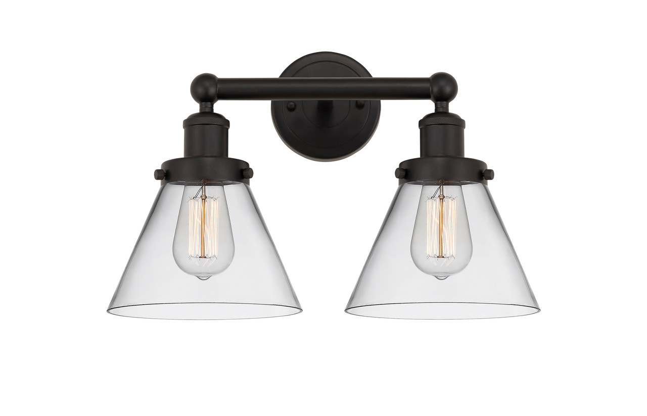 INNOVATIONS 616-2W-OB-G42 Cone 2 Light 16.75 inch Bath Vanity Light Oil Rubbed Bronze