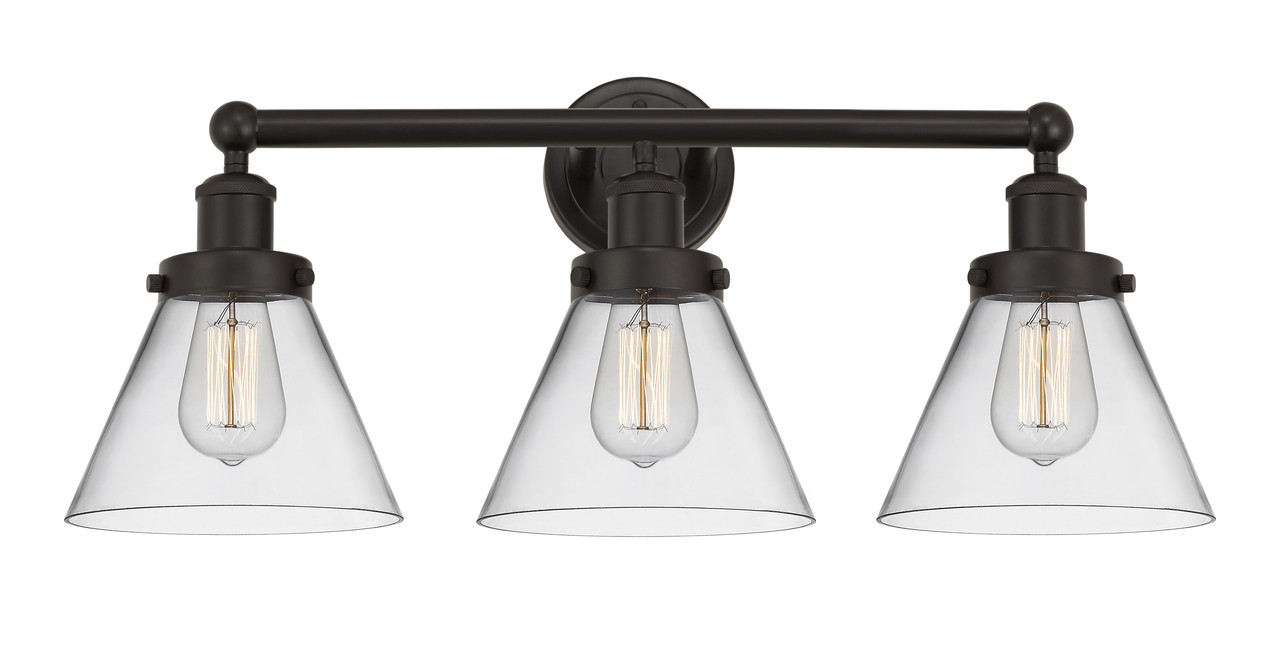 INNOVATIONS 616-3W-OB-G42 Cone 3 Light 25.75 inch Bath Vanity Light Oil Rubbed Bronze