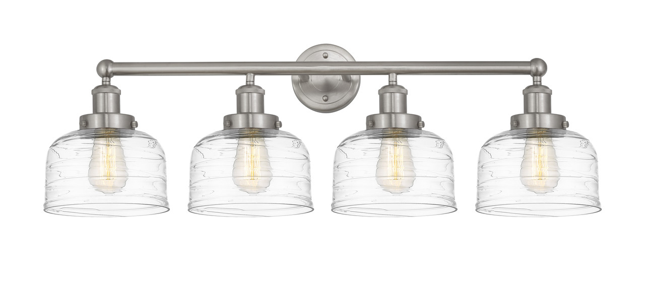 INNOVATIONS 616-4W-SN-G713 Bell 4 Light 33.5 inch Bath Vanity Light Brushed Satin Nickel