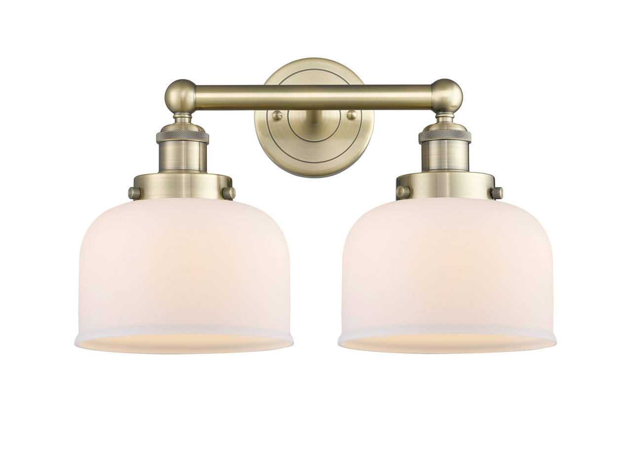 INNOVATIONS 616-2W-AB-G71 Bell 2 15.5 inch Bath Vanity Light Antique Brass