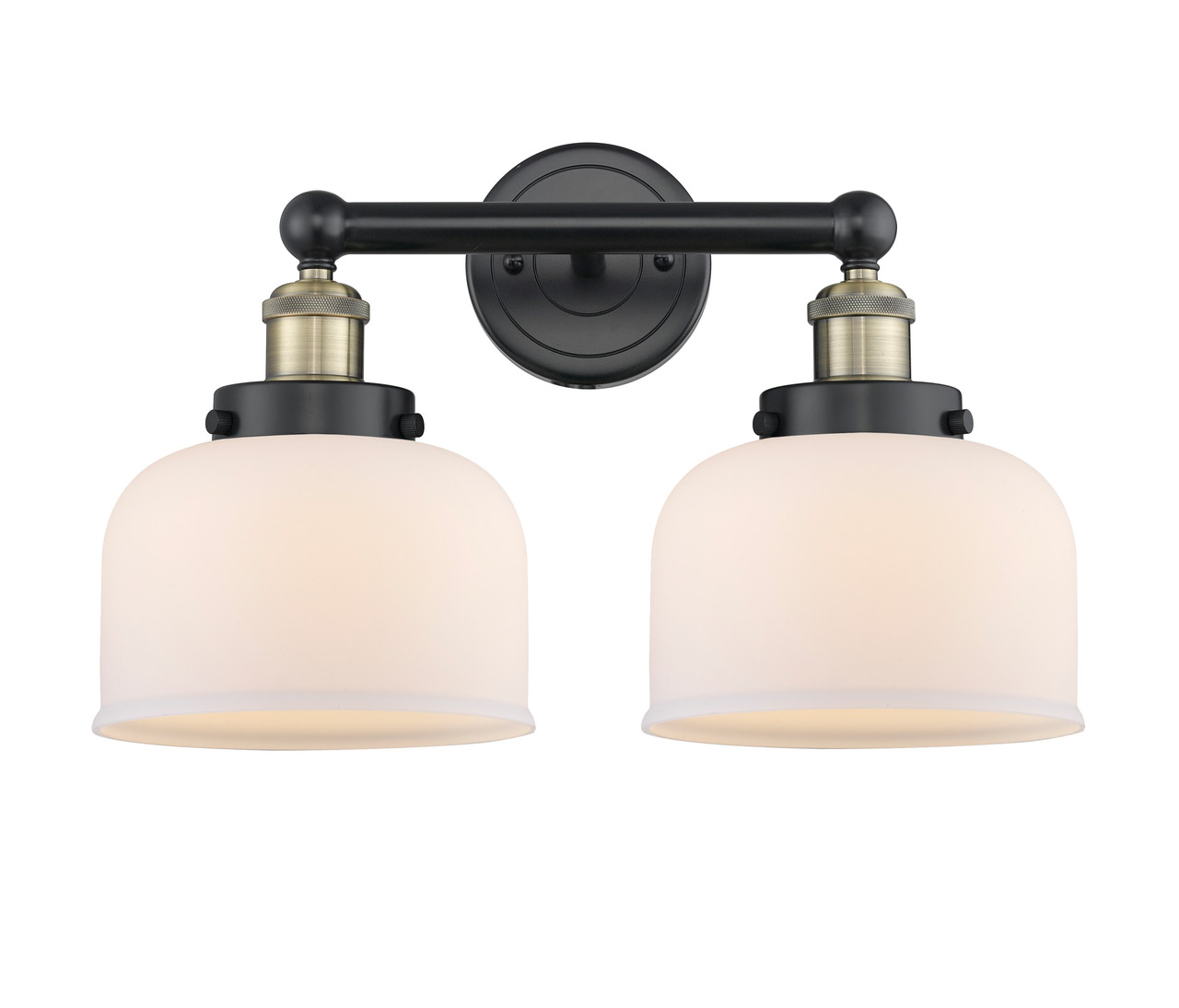 INNOVATIONS 616-2W-BAB-G71 Bell 2 15.5 inch Bath Vanity Light Black Antique Brass