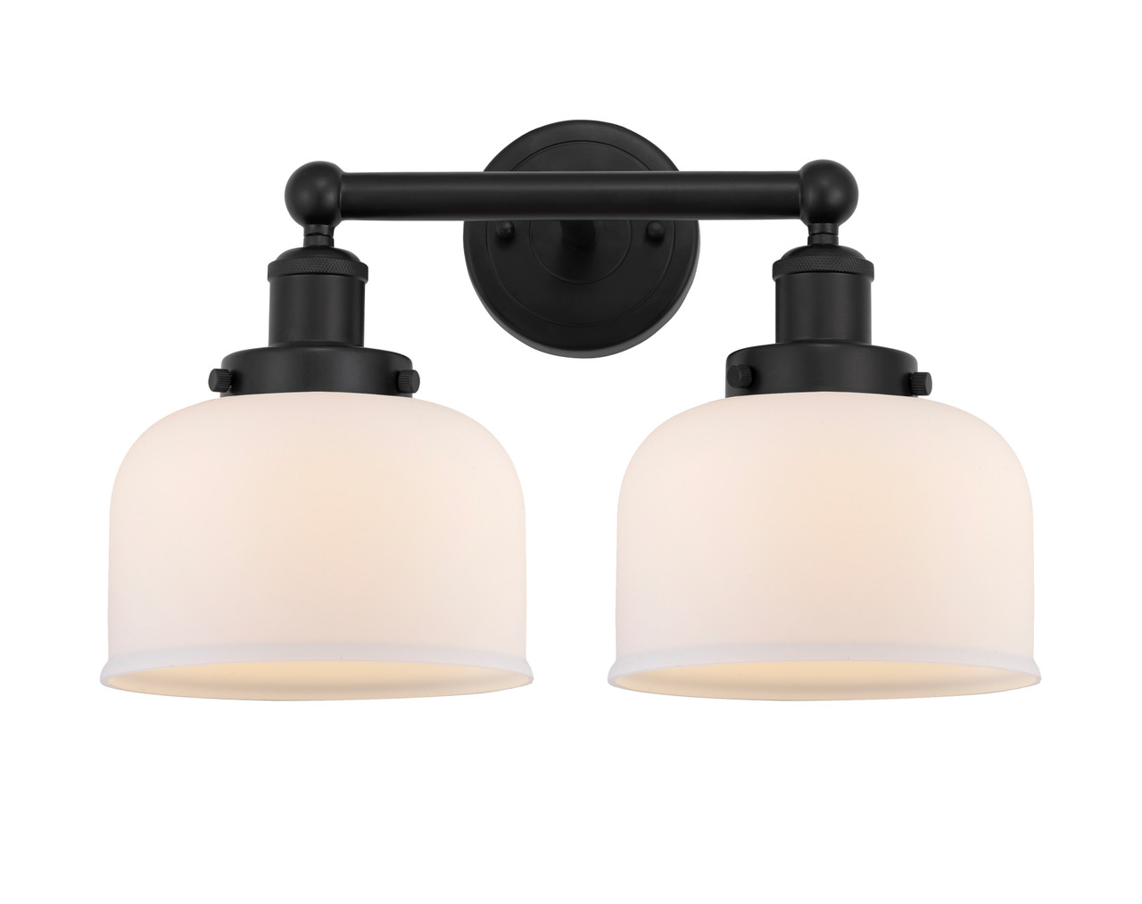 INNOVATIONS 616-2W-BK-G71 Bell 2 Light 15.5 inch Bath Vanity Light Matte Black