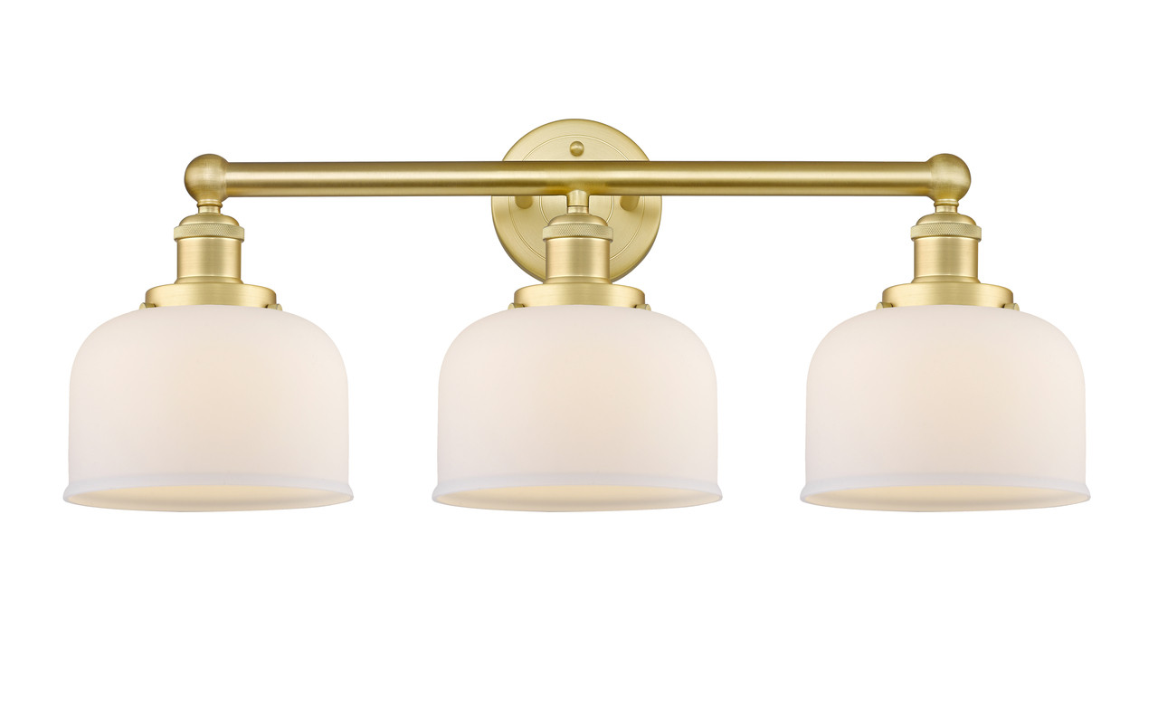 INNOVATIONS 616-3W-SG-G71 Bell 3 24.5 inch Bath Vanity Light Satin Gold
