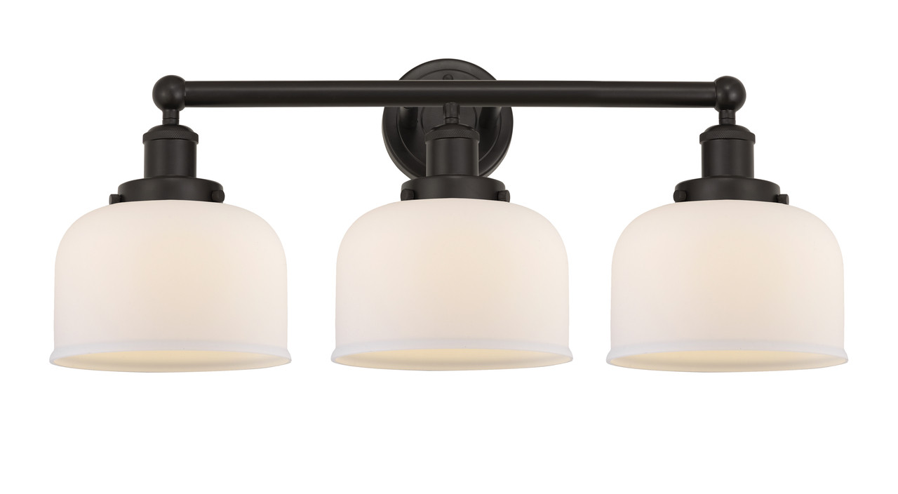 INNOVATIONS 616-3W-OB-G71 Bell 3 Light 24.5 inch Bath Vanity Light Oil Rubbed Bronze