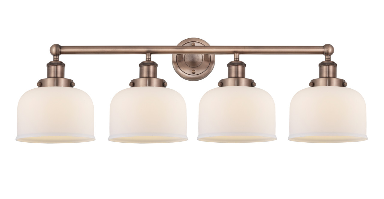 INNOVATIONS 616-4W-AC-G71 Bell 4 33.5 inch Bath Vanity Light Antique Copper