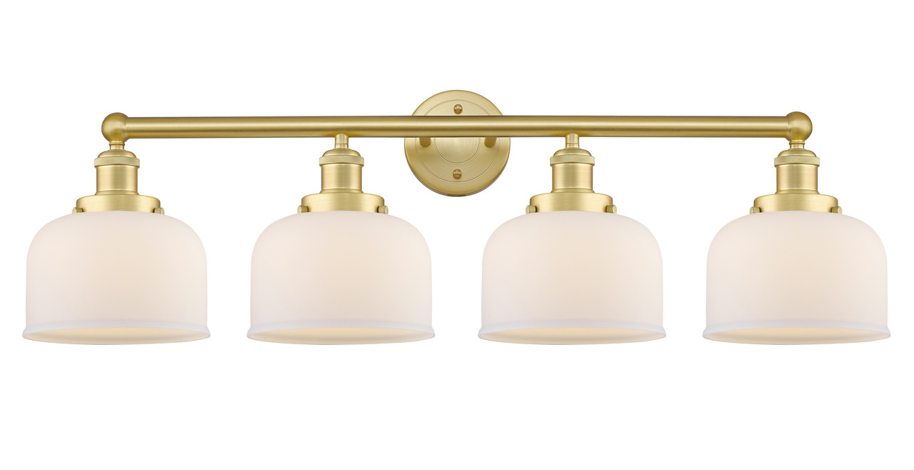 INNOVATIONS 616-4W-SG-G71 Bell 4 33.5 inch Bath Vanity Light Satin Gold